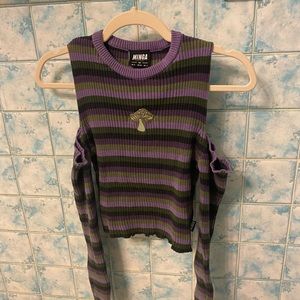 Purple & Green striped top Minga London